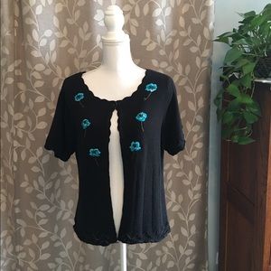 R & K black sweater size 16
